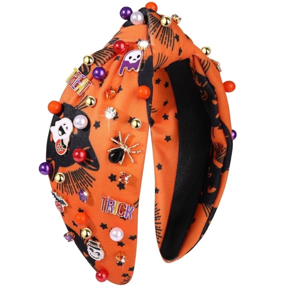 Halloween Headband - Orange and Black